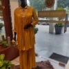 Mango yellow Overlay 3 piece Dress