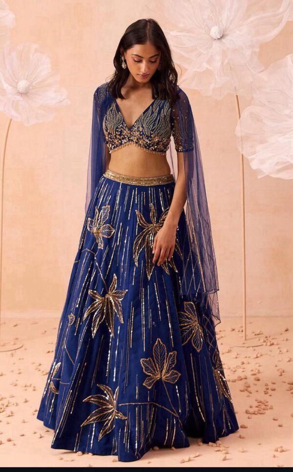 10b Sapphire Blue Lehenga