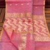 Hot pink Pure Kadwa Tissue Saree b
