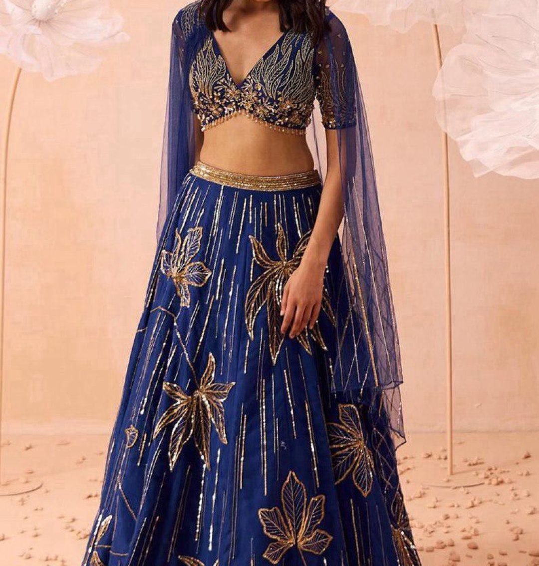 10b Sapphire Blue Lehenga
