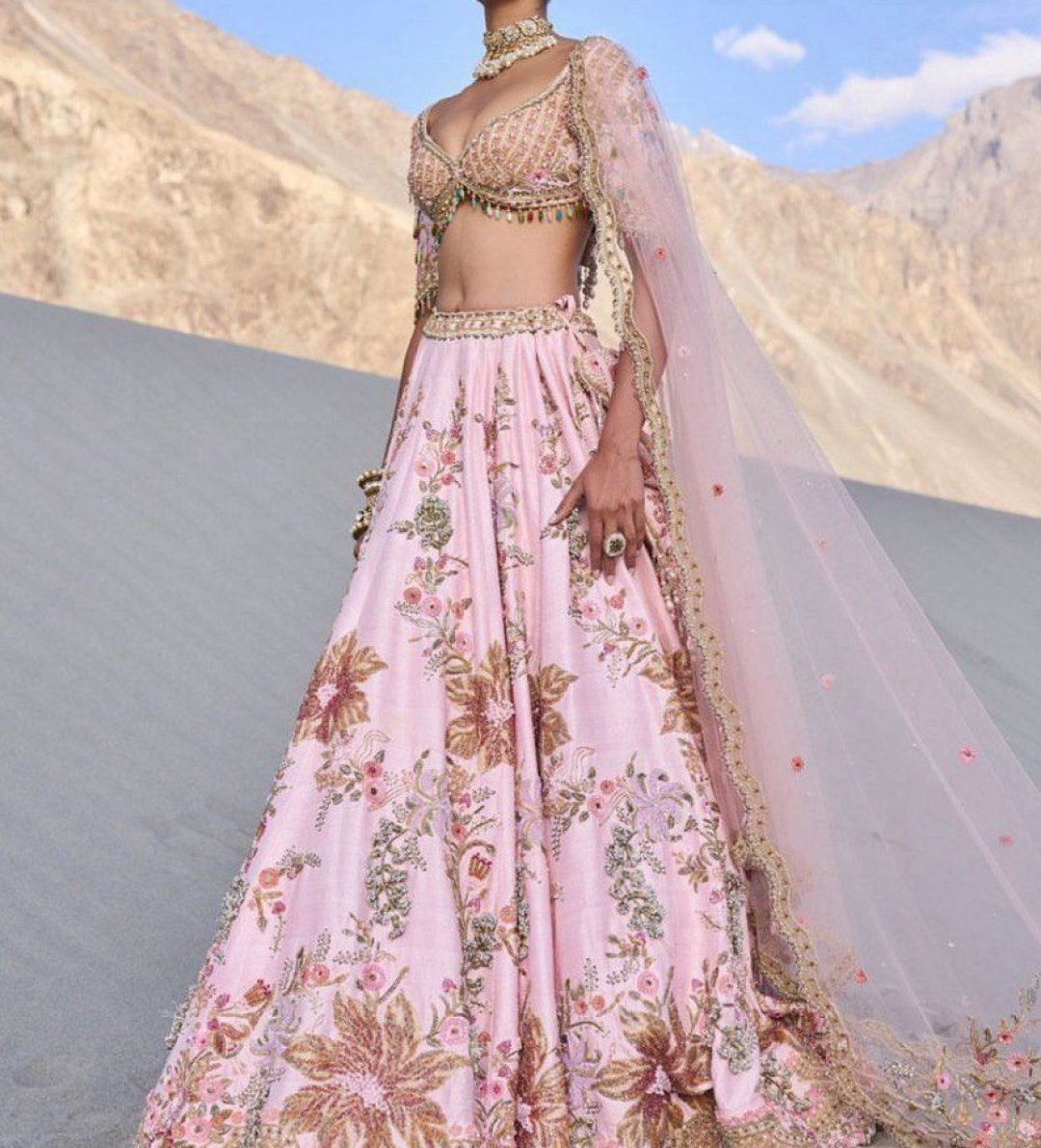 10c Soft Peach Lehenga