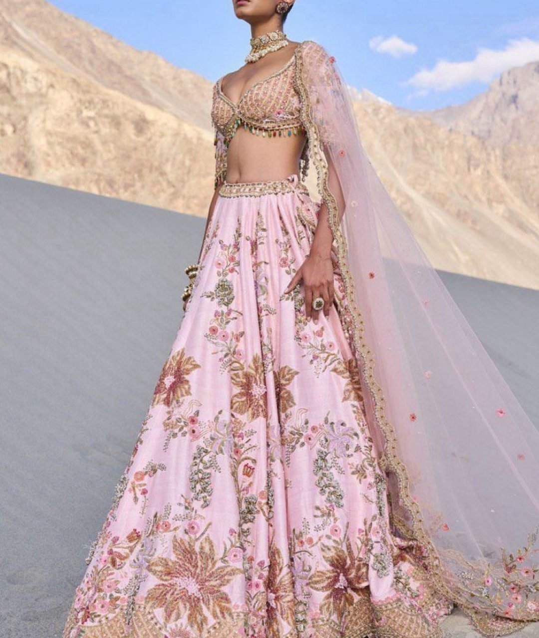 10c Soft Peach Lehenga